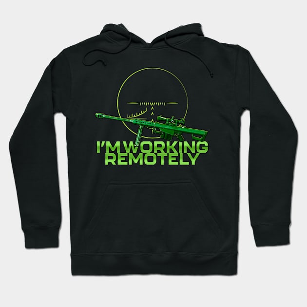 Working Remotely Gun 50 BMG Hoodie by Karolus